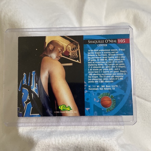 1995 Shaquille O’Neal Card - Picture 2 of 2